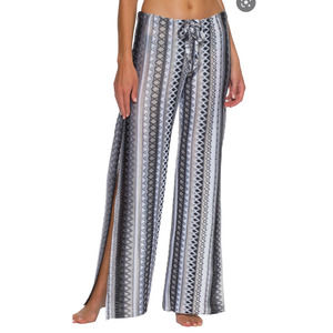 Becca Swim Sheer Crochet Side Slit Pants Size Large